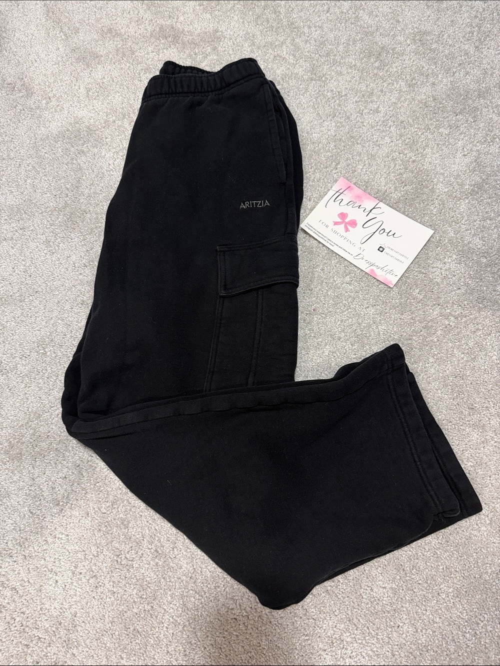 Aritzia Mega Cargo Sweatpants Black